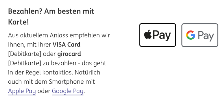 ING Google/Apple Pay