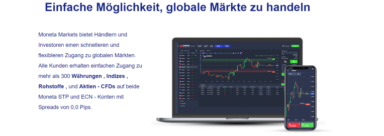 Moneta Markets Einfache Möglichkeit, globale Märkte zu handeln
