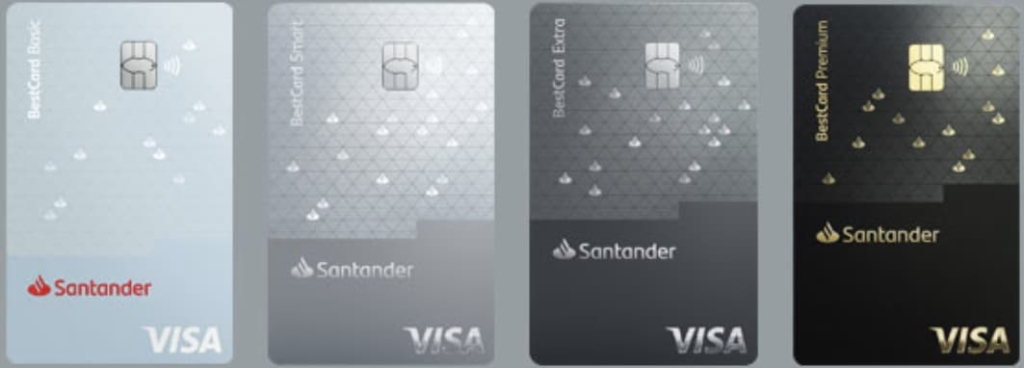Die verschiedenen Modelle der Santander BestCard