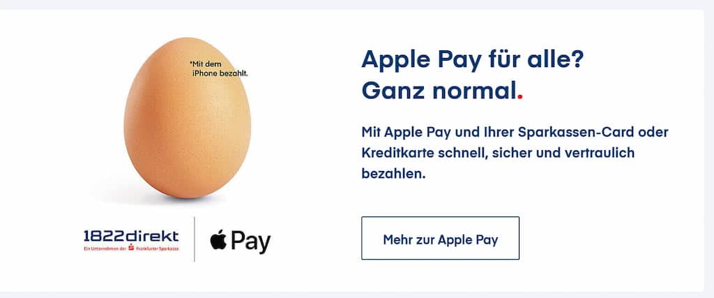 1822direct Apple Pay